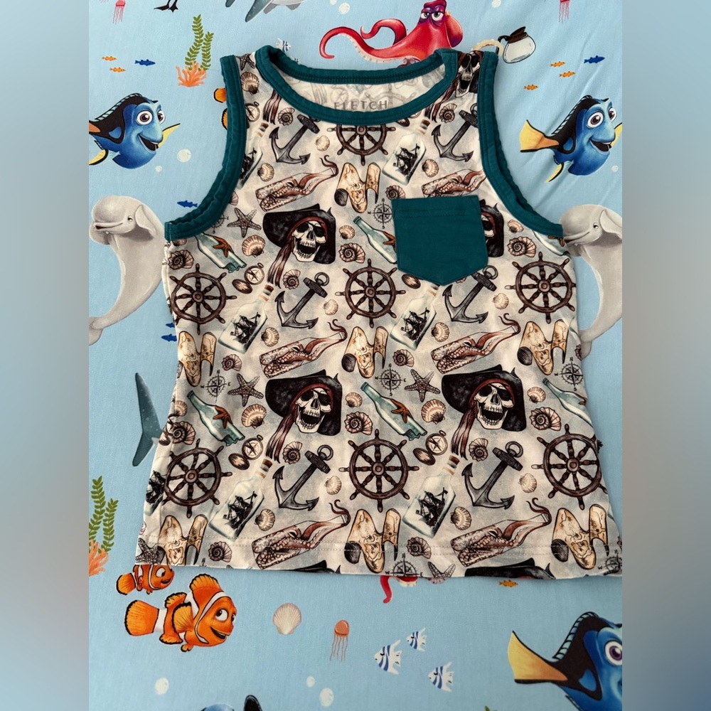 Fletch Sparrow Pirate Tank With Shorts Set 18-24 VGUC